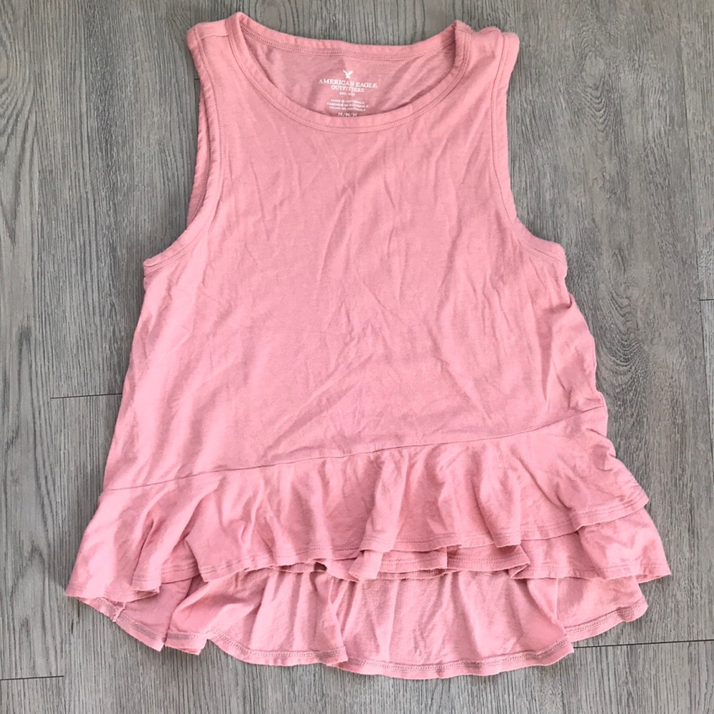 American Eagle Ruffle Tank